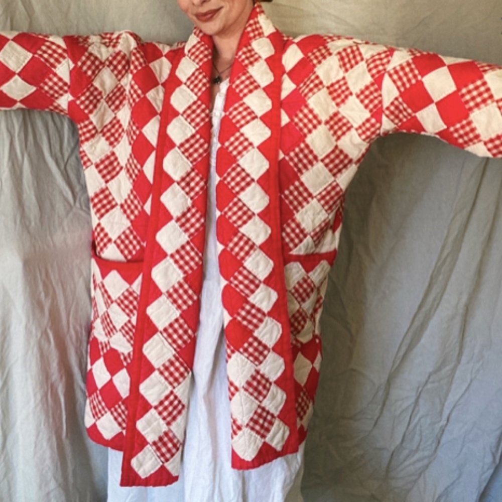 Antique Quilt Coat - Hand-Stitched Coat From 1930s Quilt
